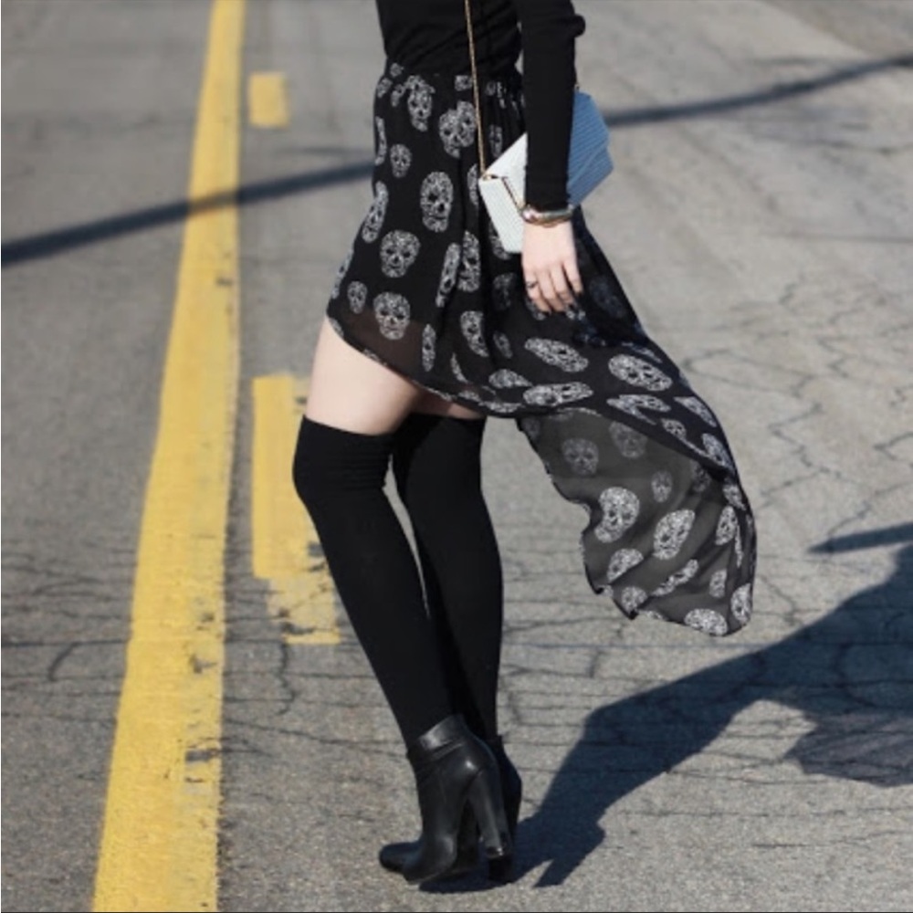 💀 H&M | Día de Los Muertos (Day of the Day) Sugar Skull High-Low Skirt 💀